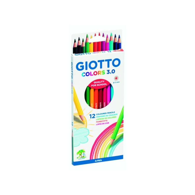 Giotto - Estuche 12 lápices de colores mina Ø3,0mm. Colors 3.0 276600