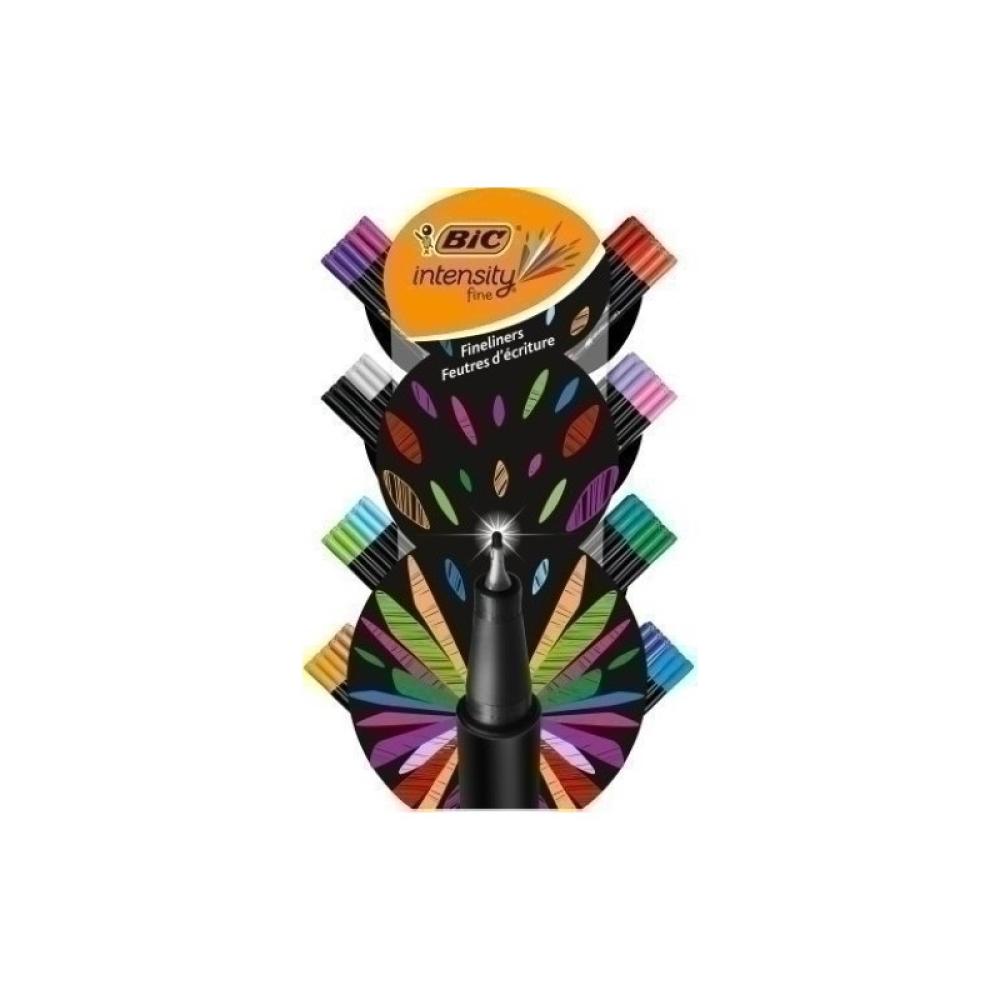 BIC - Expositor 132 Rotuladores punta fibra Intensity colores surtidos 958163 - Color no elegible