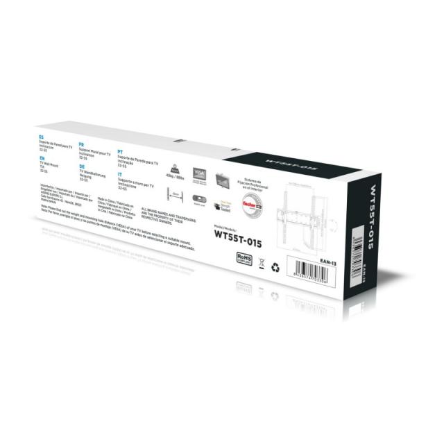 AISENS - WT55T-015 soporte para TV 81,3 cm (32") Negro