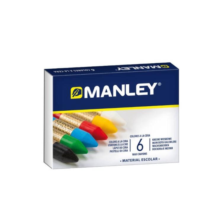 Manley - ESTUCHE DE 6 UNIDADES CERAS BLANDAS COLORES SURTIDOS MANLEY MNC00022 - Color no elegible