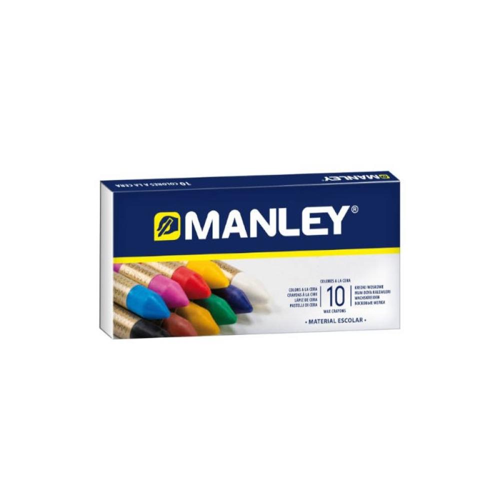 Manley - ESTUCHE DE 10 UNIDADES CERAS BLANDAS COLORES SURTIDOS MANLEY MNC00033 - Color no elegible