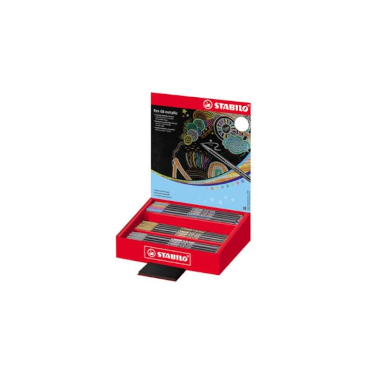 STABILO - EXPOSITOR SOBREMESA 60 ROTULADORES PEN 68 METALLIC SURTIDOS STABILO 68/60-8/4 - Color no elegible