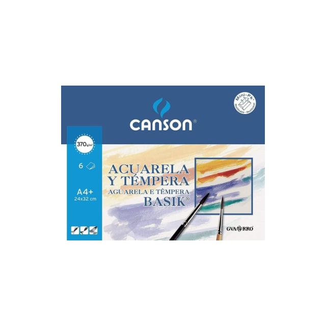 Canson - MINIPACK PROMO 24X32 6H ACUARELA BASIK 370G 20% HOJAS GRATIS GUARRO CANSON C400110488