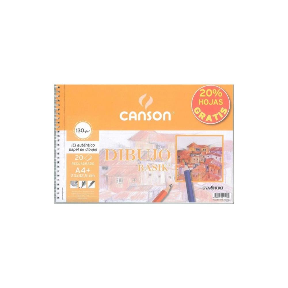 Canson - ALBUM ESPIRAL MICROPERPORADO PROMO 23X32,5 20H DIBUJO BASIK LISO 130G 20% HOJAS GRATIS GUARRO CANSON C400110484