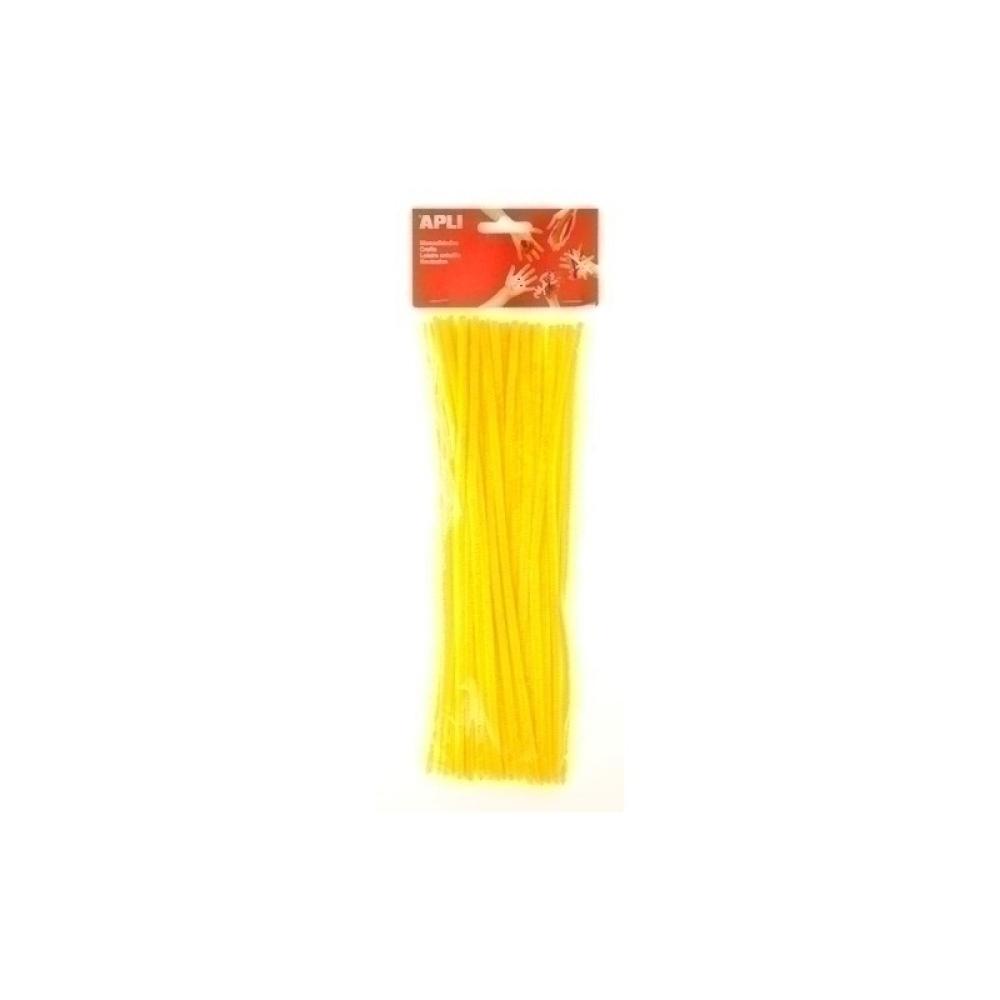 APLI - LIMPIA PIPAS APLI AMARILLO 30 cm. B/50 - Pack de 5 unidades