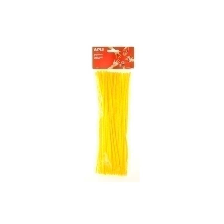 APLI - LIMPIA PIPAS APLI AMARILLO 30 cm. B/50 - Pack de 5 unidades