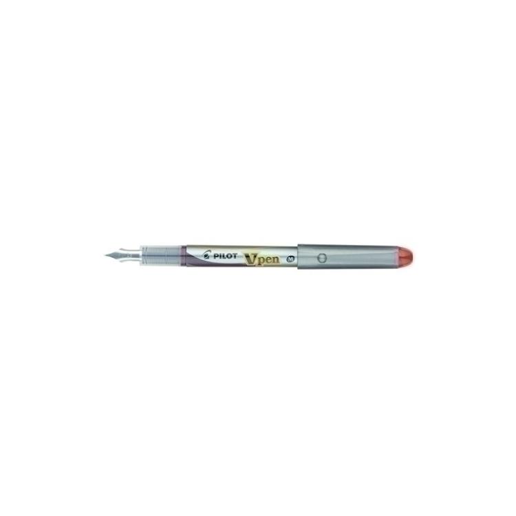 Pilot - PLUMA PILOT V-PEN SILVER tinta ROJA