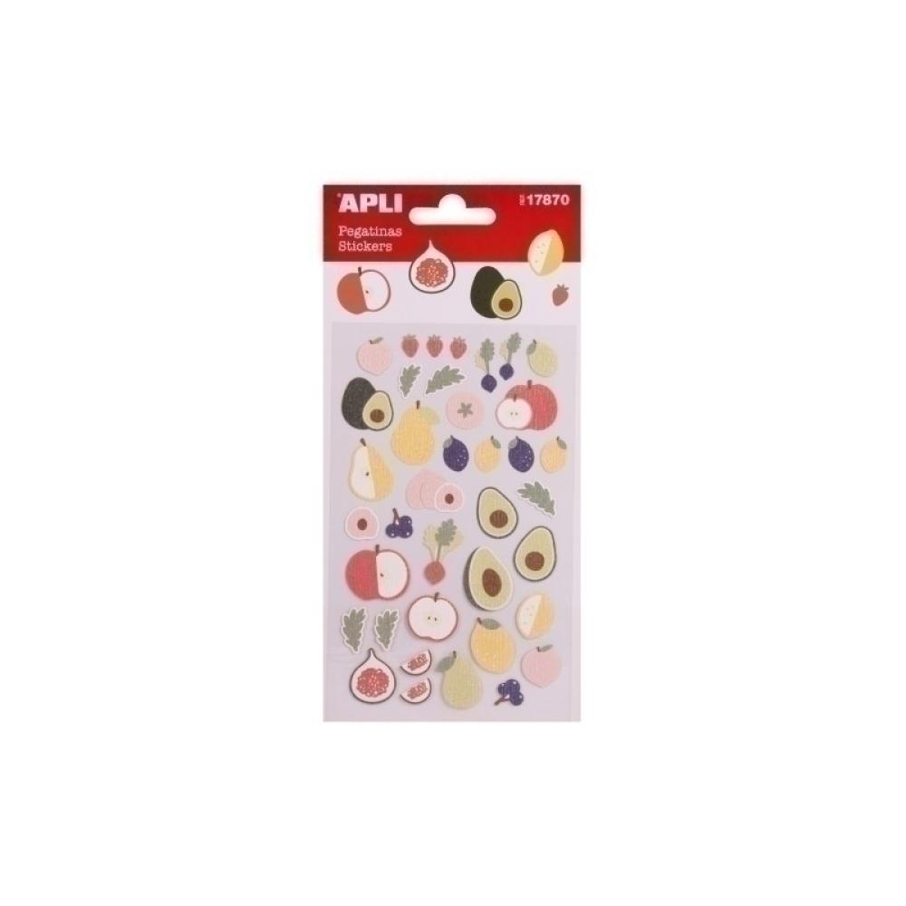 APLI - STICKERS APLI (17870) Bl.1h.FRUTAS - Pack de 5 unidades