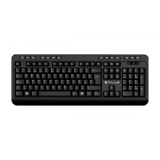 TALIUS - KB503 teclado Oficina USB QWERTY Inglés, Español Negro