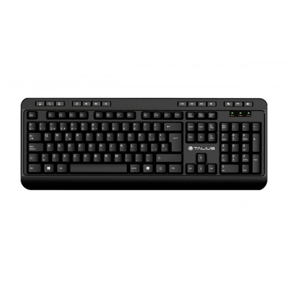 TALIUS - KB503 teclado Oficina USB QWERTY Inglés, Español Negro