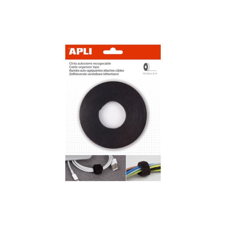 APLI - CINTA RECOGECABLES VELCRO APLI 10MMX5M
