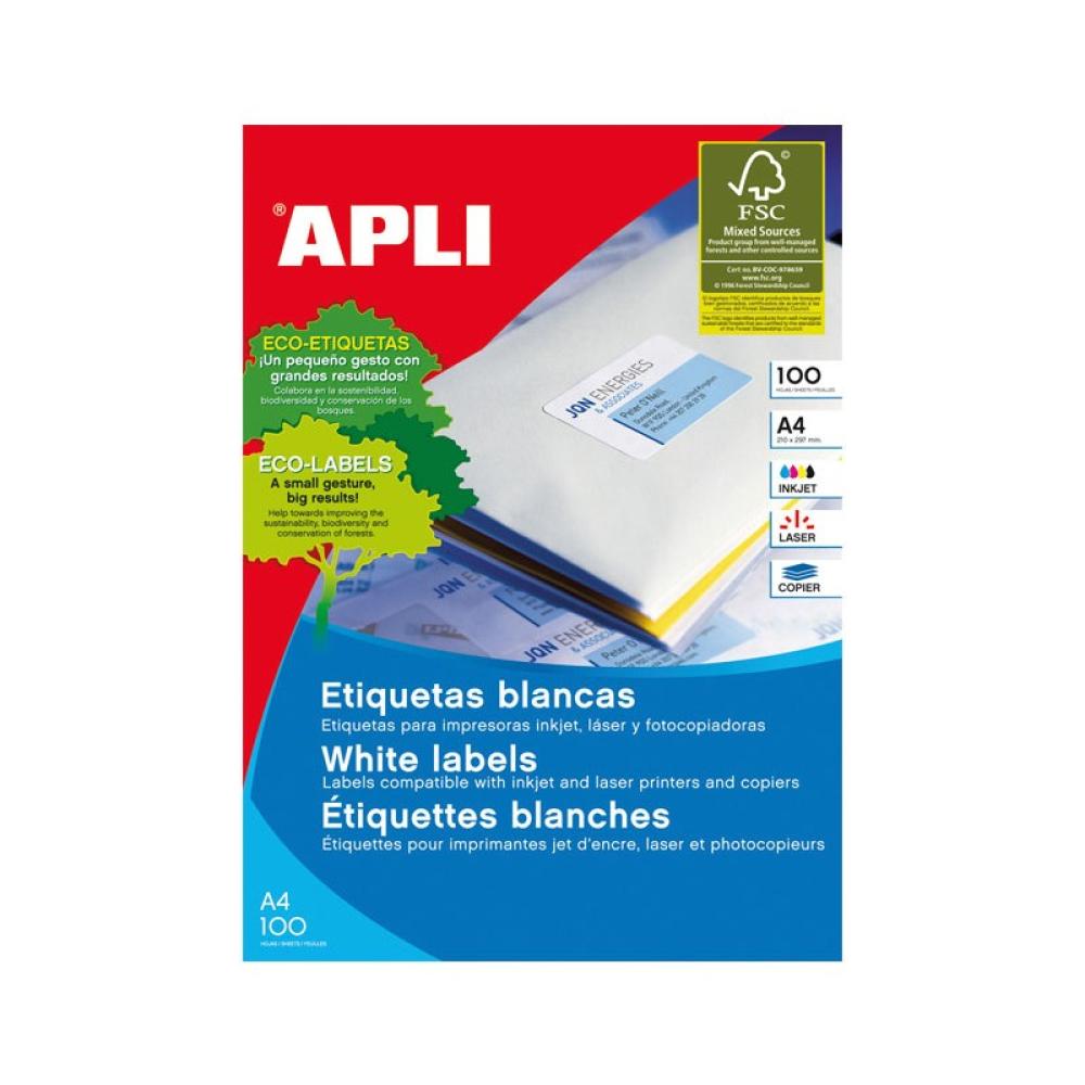 APLI - APL C.100H ETIQ BL ILC 63.5X72 ADHESIV.CANTO ROMO