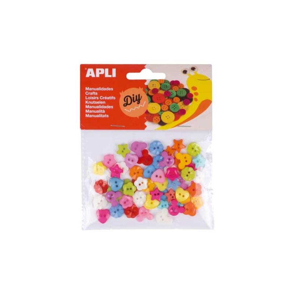 APLI - BOLSA 60 BOTONES PLASTICO APLI STDO 12MM