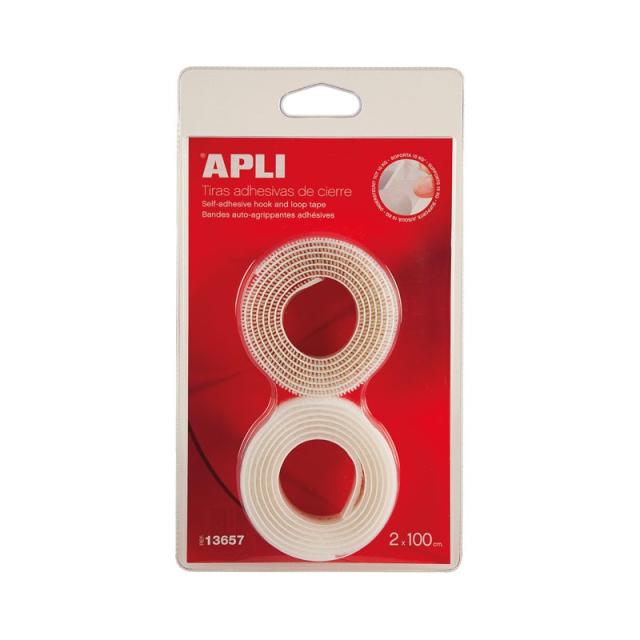 APLI - APLI TIRAS ADHESIVAS DE CIERRE 2X100CM BLANCO