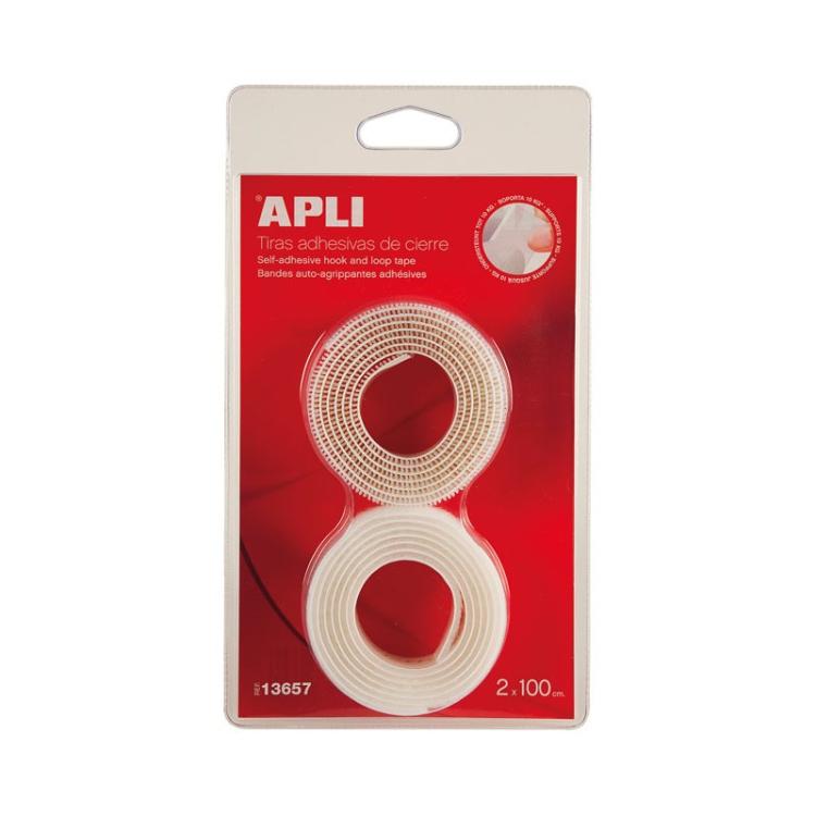 APLI - APLI TIRAS ADHESIVAS DE CIERRE 2X100CM BLANCO