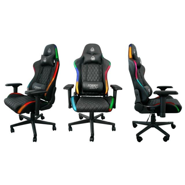 KeepOut - XSPRO-RGB silla para videojuegos Butaca para jugar Asiento acolchado Negro