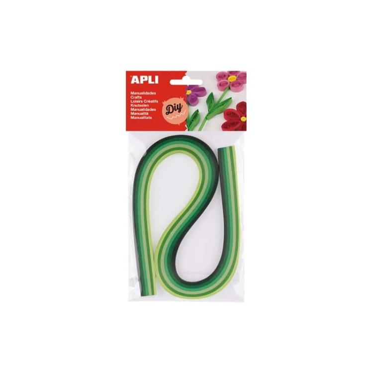 APLI - PAQ. 120 TIRAS QUILLING APLI 540MM STDO VERDE