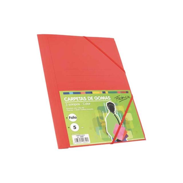 Fabrisa - CARPETA GOMAS FABRISA CARTON Fº ROJO 15826