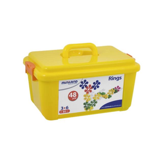 Miniland Educational - CONT. 48 PZ CONSTRUC INTERSTAR RINGS MINILAND