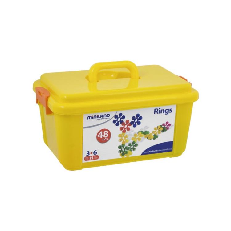 Miniland Educational - CONT. 48 PZ CONSTRUC INTERSTAR RINGS MINILAND