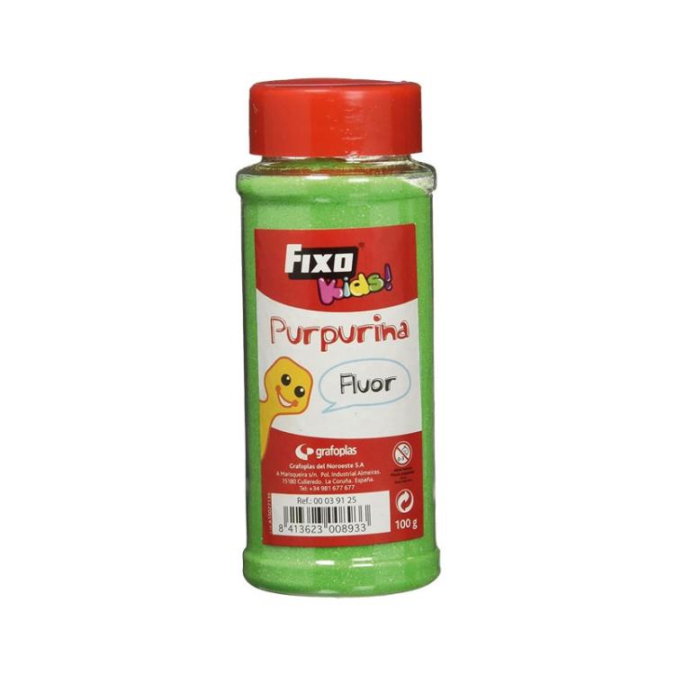 Fixo - BOTE PURPURINA 100G VERDE FLUOR GRAFOPLAS 00039125