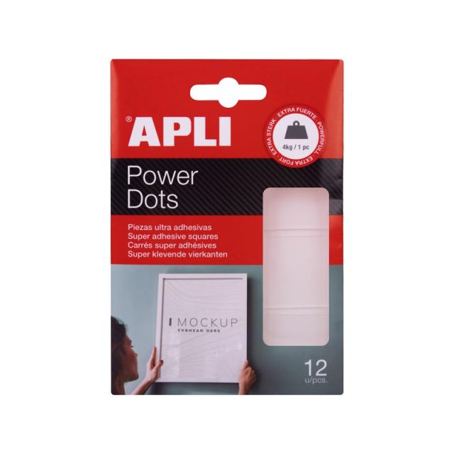 APLI - BL. 12 POWER DOTS APLI ADH. 30X40MM 18779