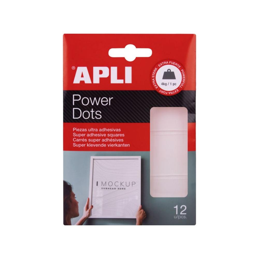 APLI - BL. 12 POWER DOTS APLI ADH. 30X40MM 18779