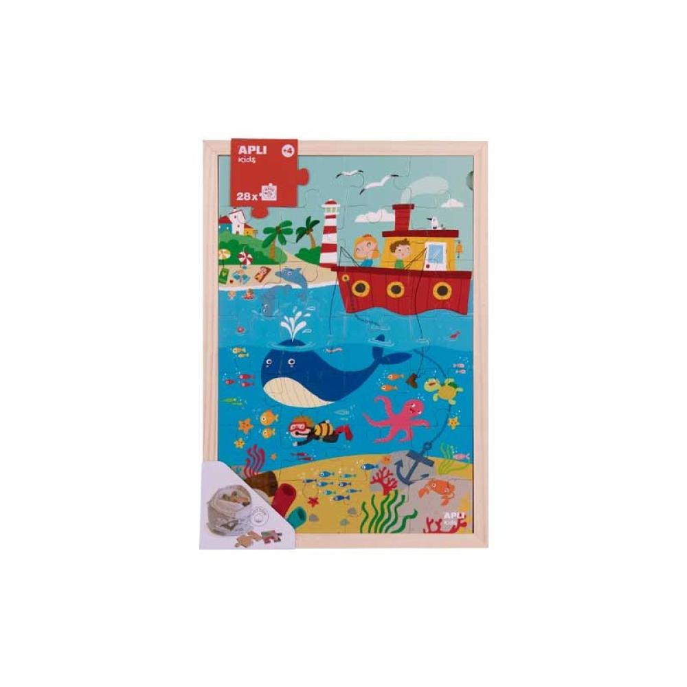 APLI Kids - CAJA 28 PZ. PUZZLE APLI NIVELES OCEANO 17199