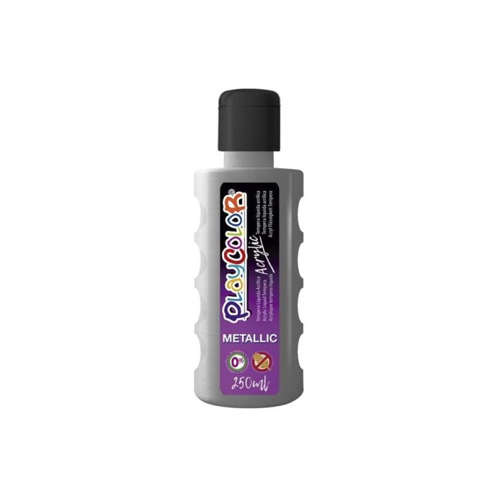 Playcolor - BOTE PINTURA PLAYCOLOR ACRYLIC 250ML PLATA