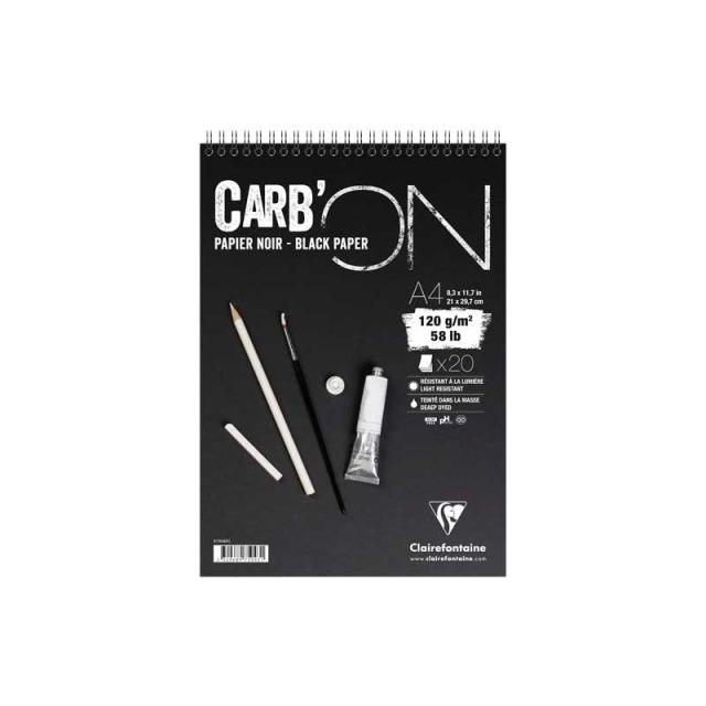 Clairefontaine - BL. ESP. DIBUJO 20H CLF A4 120GR CARBON