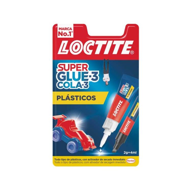 Loctite - BL. PEG LOCTITE SUPERGLUE-3 PLASTICOS DIFI 2GR+4ML