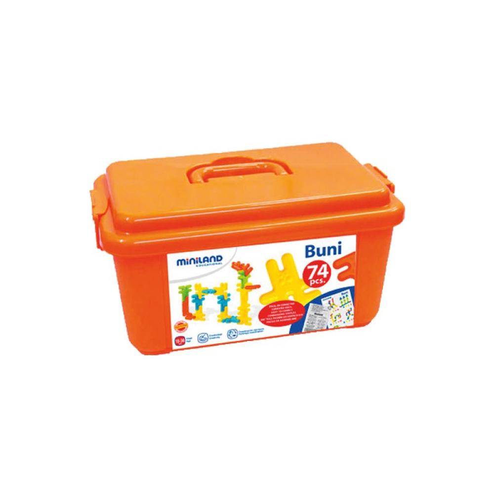 Miniland Educational - SET 74 PIEZAS CONSTRUCCIONES BUNI MINILAND 32210