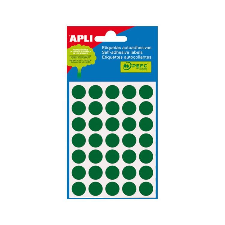 APLI - APL B.5H ETIQ DIAM 13MM VERDE