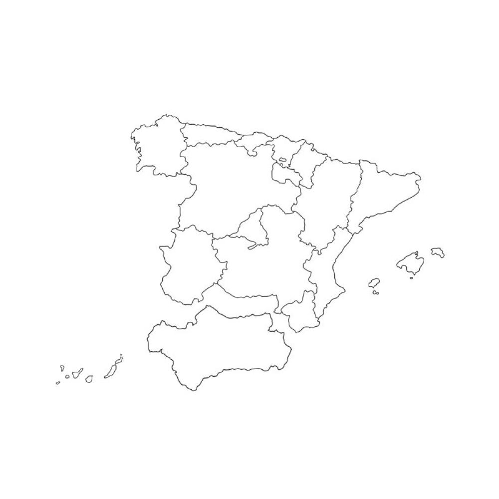 Niefenver - MAPA ESPAÑA GIGANTE 71X62CM NIEFENVER 1100112