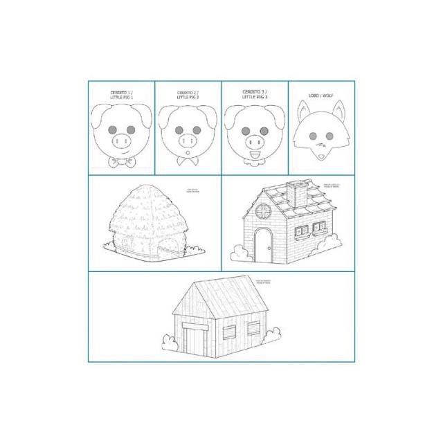 Niefenver - PACK 4 CARETAS NIEFENVFER TRES CERDITOS 1400102