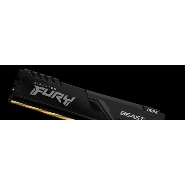Kingston Technology - FURY Beast 16GB 3200MT/s DDR4 CL16 DIMM 1Gx8 Black