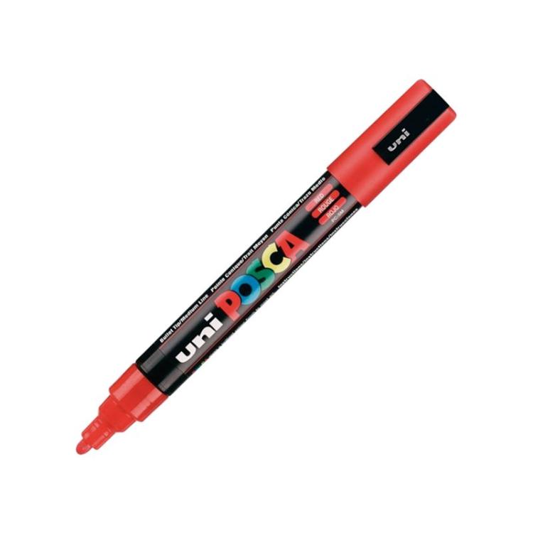Uni-Ball - ROTULADOR UNI-BALL POSCA PC5M 1.8-2.5MM ROJO