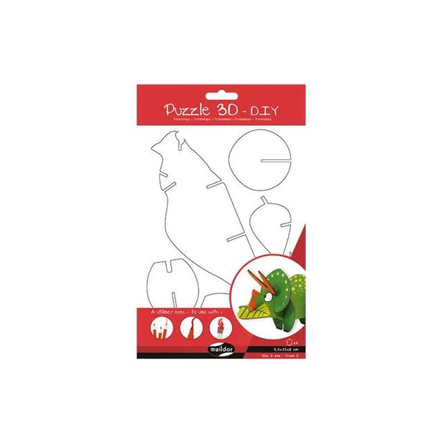 Clairefontaine - BL. PUZZLE 3D MAILDOR DIY COLOREAR DINOSAURIO