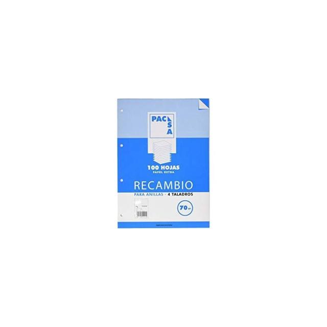 Pacsa - PACSA RECAMBIO 4 TALADROS 100 HOJAS 70GR 4X4 A5