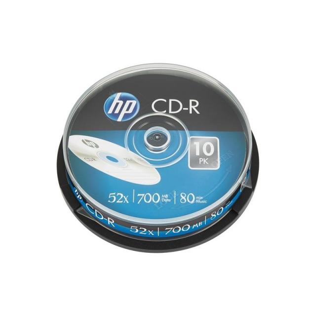 HP - HP CD-R , 700MB, 52X, TARRINA DE 10 UNIDADES