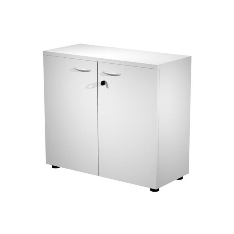 Artexport - ARTEXPORT PAREJA DE PUERTAS PARA ESTANTERÍA BAJA PRESTO 18MM CON CERRADURA BLANCO