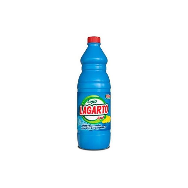 Lagarto - LAGARTO LEJÍA PERFUMADA AZUL CON DETERGENTE BOTELLA 1500ML