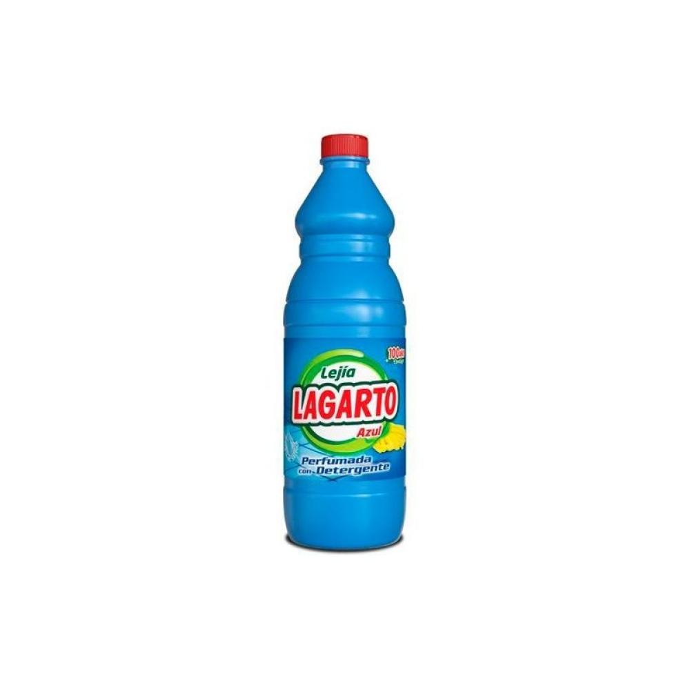 Lagarto - LAGARTO LEJÍA PERFUMADA AZUL CON DETERGENTE BOTELLA 1500ML