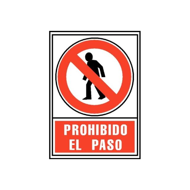 Archivo 2000 - ARCHIVO 2000 SEÑAL PROHIBIDO EL PASO 210X297 PVC ROJO Y NEGRO