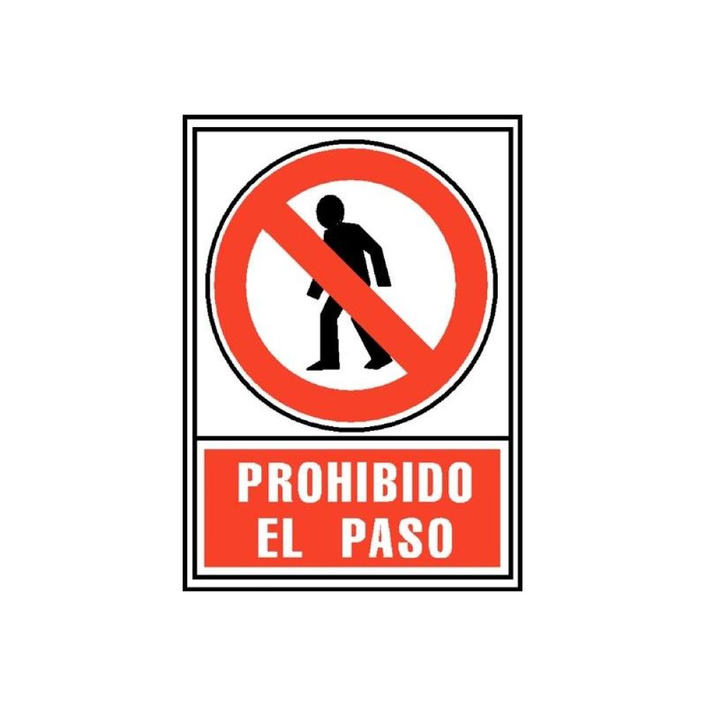 Archivo 2000 - ARCHIVO 2000 SEÑAL PROHIBIDO EL PASO 210X297 PVC ROJO Y NEGRO