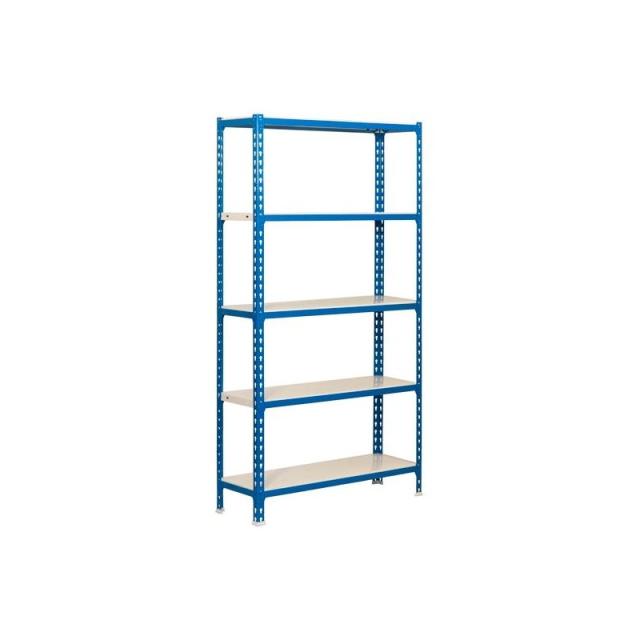 Simonrack - SIMONRACK KIT SIMONCLICK MINI 5/400 ESTANTERÍA METÁLICA 5 BALDAS/180KG 180X80X40CM AZUL/BLANCO
