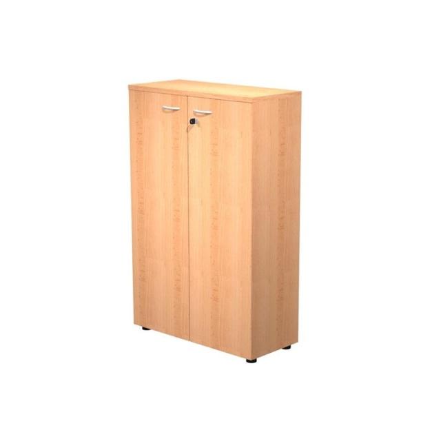 Artexport - ARTEXPORT PAREJA DE PUERTAS PARA ESTANTERÍA MEDIA PRESTO 18MM CON CERRADURA HAYA