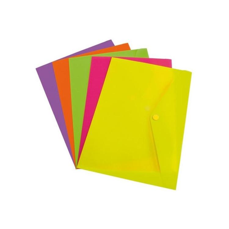 Grafoplas - GRAFOPLÁS SOBRES PP OPACO CON CIERRE BROCHE FOLIO NARANJA FLUOR FLUORGRAF PACK -12U-