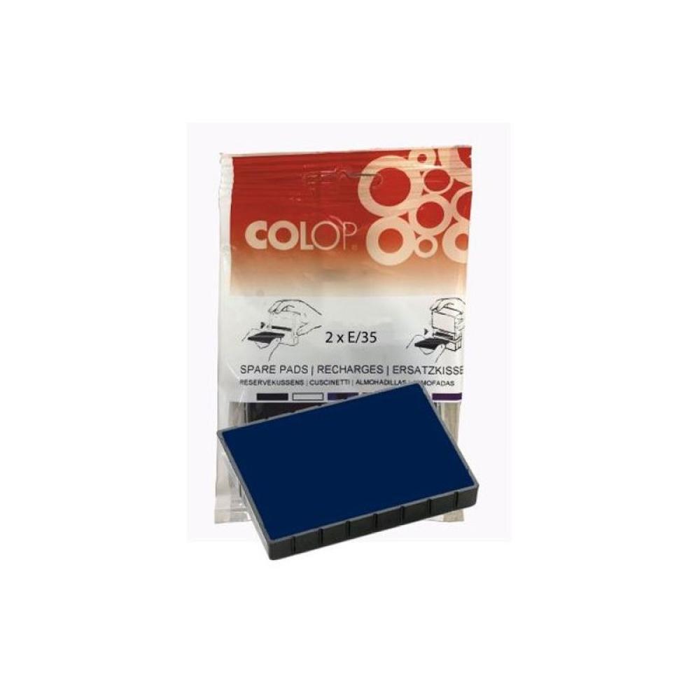 Colop - COLOP ALMOHADILLA E/35 AZUL BLISTER -2U-