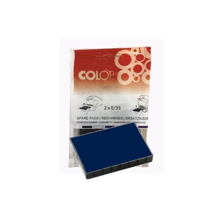 Colop - COLOP ALMOHADILLA E/35 AZUL BLISTER -2U-